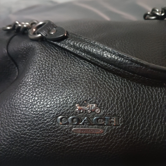 Coach Black Leather Women's Bag - Picture 12 of 12